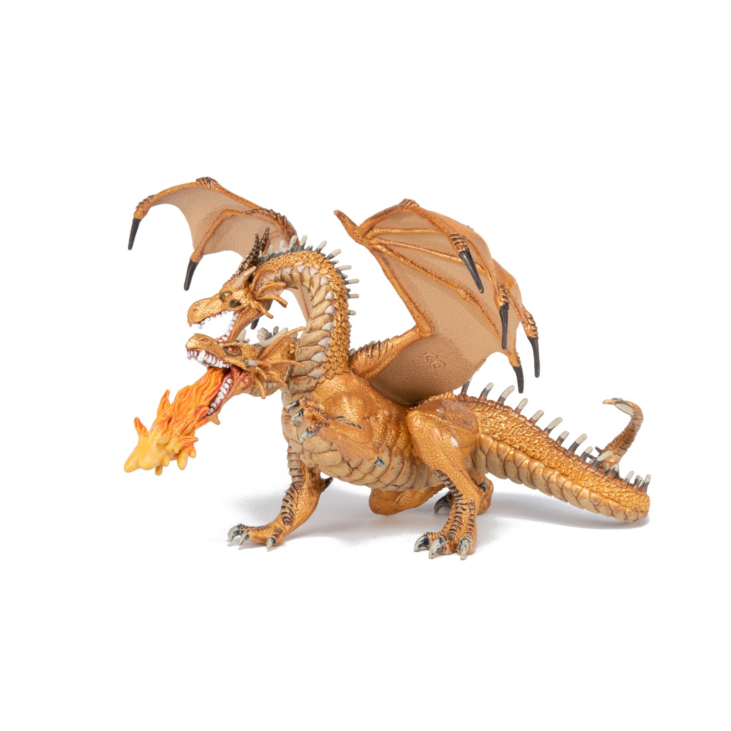 Papo Two Headed Dragon Gold toy figure – Model #38938