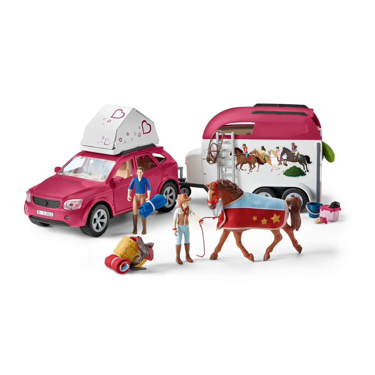 Schleich Horse Adventures Car Trailer toy playset – Model #42535